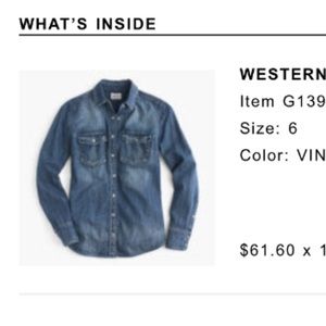 J.Crew Western Chambray Shirt